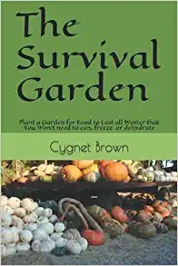 book cover of the survival garden book